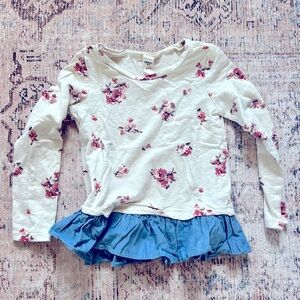 OshKosh B'gosh Pink and White Long Sleeve Tee